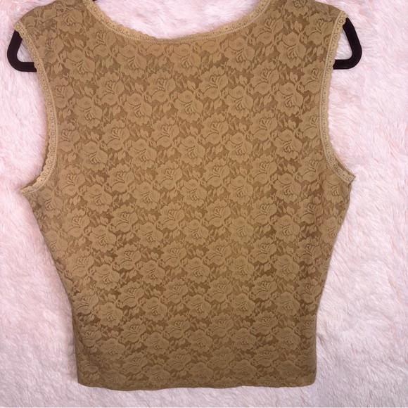 Kate Hill Lace Tank Top - Beige - Picture 3 of 3